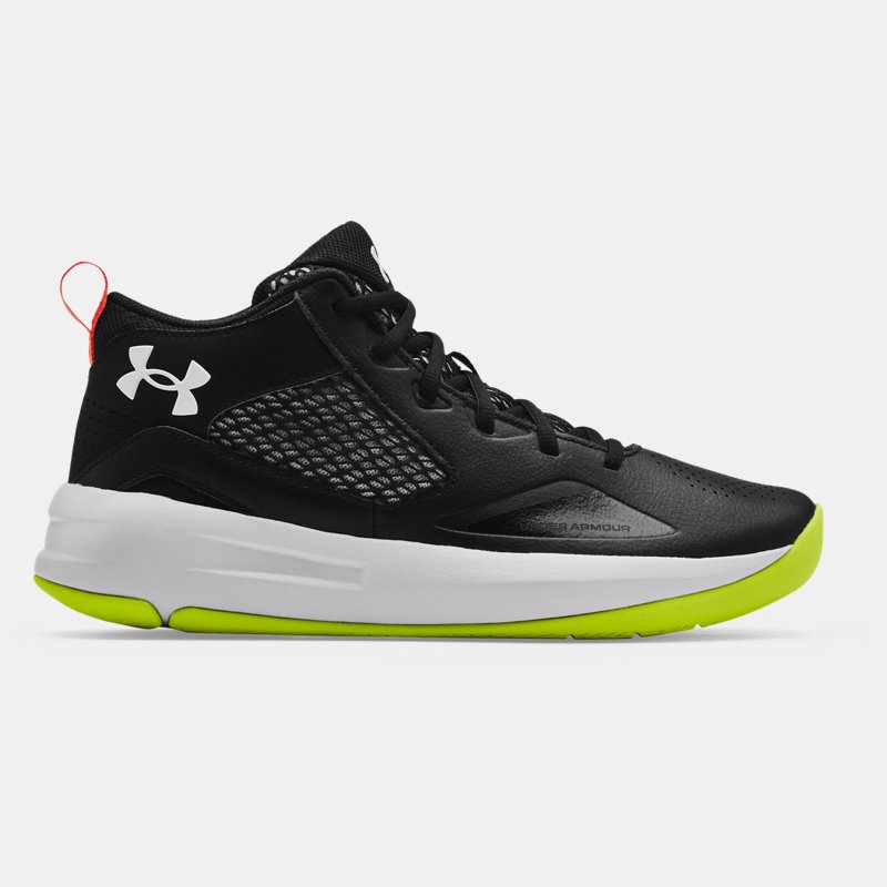 Adult Under Armour Lockdown 5 Basketball Shoes Black / Halo Gray / White 9.5