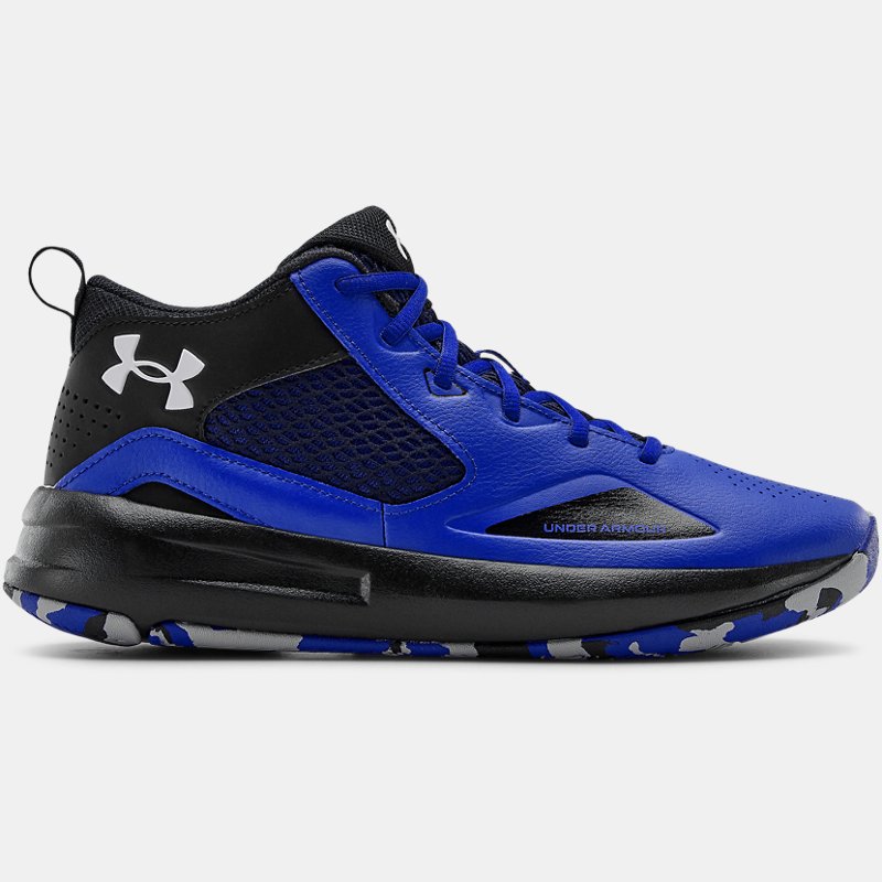 Adult Under Armour Lockdown 5 Basketball Shoes Royal / Black / White 9.5