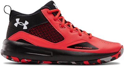 red and white under armour basketball shoes