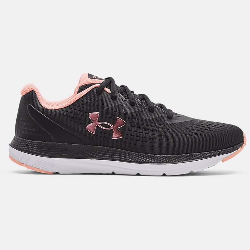 Women's Under Armour Charged Impulse 2 Running Shoes Jet Gray / Black / Pink Sands 7.5