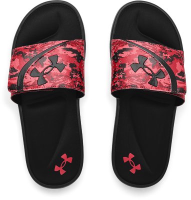 under armour slides black