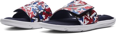 Under Armour Men's UA Ignite VI Graphic Strap Slides. 4