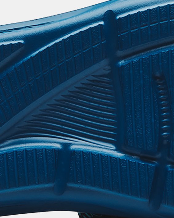 Men's UA Ignite VI Graphic Strap Slides, Blue, pdpMainDesktop image number 4