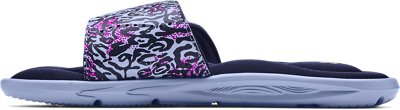 Under Armour Women's UA Ignite VI Graphic Strap Slides. 1