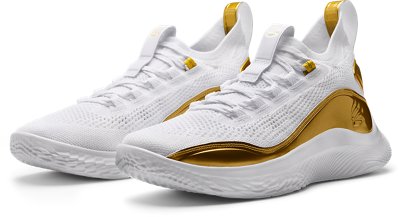 white and gold under armour shoes