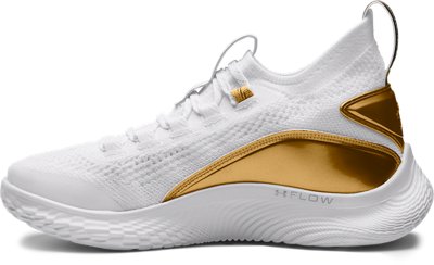 mens white and gold basketball shoes