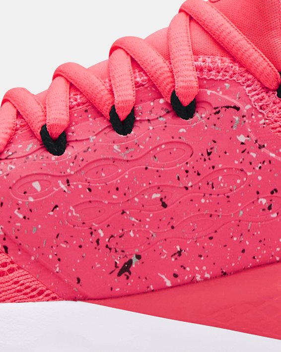 รองเท้าวิ่ง UA Charged Vantage Paint Splatter สำหรับผู้หญิง in Pink image number 1