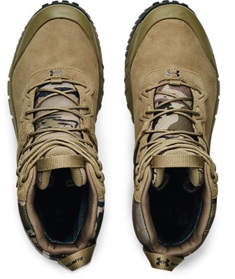 Men's UA Micro G® Valsetz Leather Waterproof Camo Tactical Boots, Brown, pdpMainDesktop image number 2