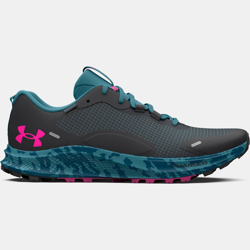 Women's Under Armour Charged Bandit Trail 2 Storm Running Shoes Jet Gray / Still Water / Rebel Pink 42.5