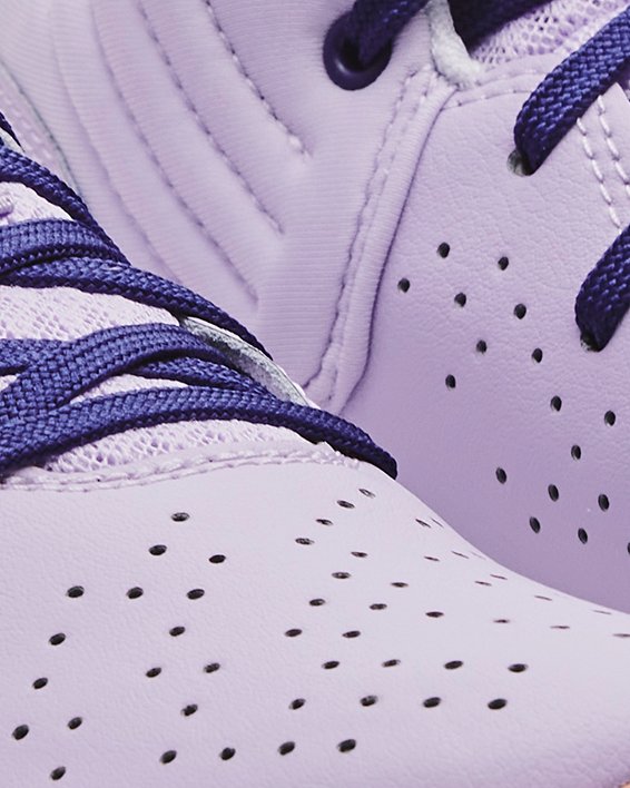 Grade School UA Jet '21 Basketball Shoes, Purple, pdpMainDesktop image number 3