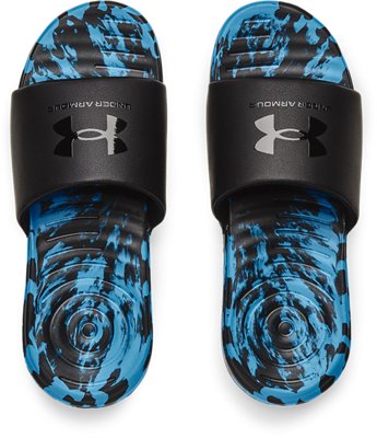 Men's UA Ansa Regrind Slides, Black, pdpMainDesktop image number 2