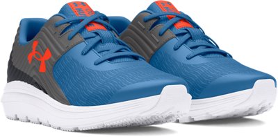 Boys' Pre-School UA Outhustle AL Running Shoes, Blue, pdpMainDesktop image number 3