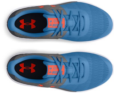 Boys' Pre-School UA Outhustle AL Running Shoes, Blue, pdpMainDesktop image number 2