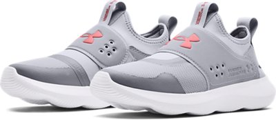 gray running sneakers