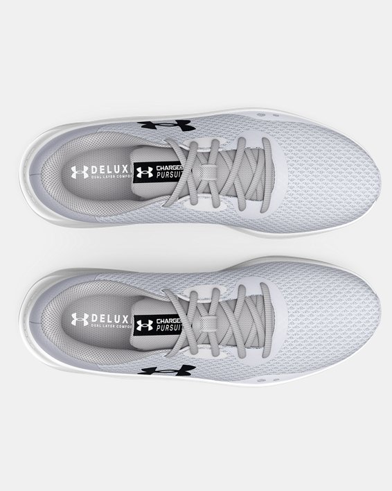 Womens White & Black Under Armour Charged Pursuit 3 Trainers