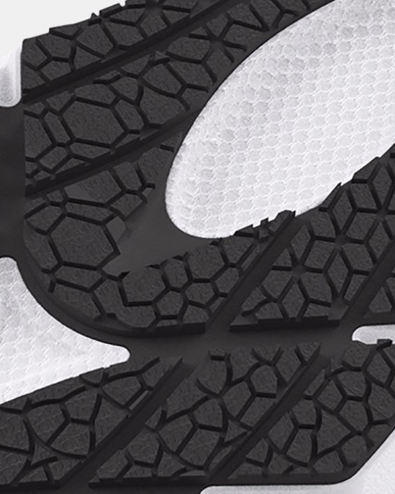 Unisex UA HOVR™ Phantom 2 IntelliKnit Visual Materials Running Shoes, White, pdpMainDesktop image number 4
