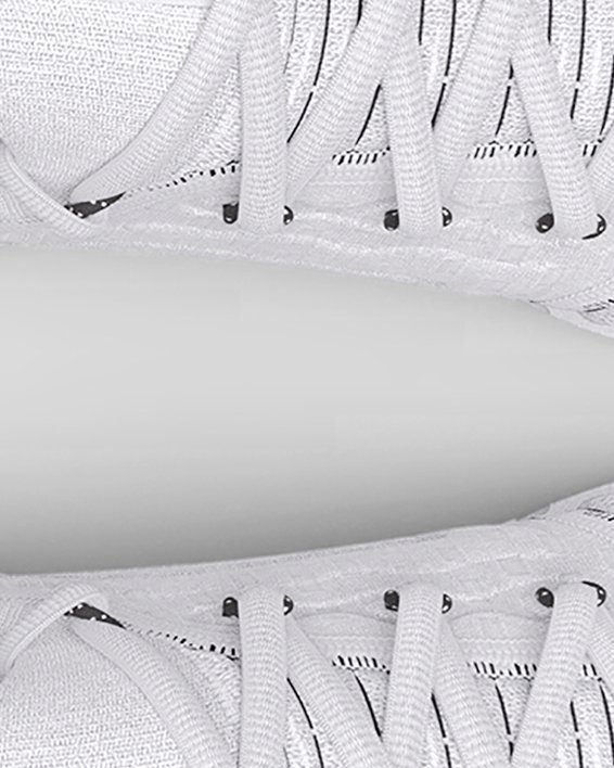 Unisex UA HOVR™ Phantom 2 IntelliKnit Visual Materials Running Shoes, White, pdpMainDesktop image number 2