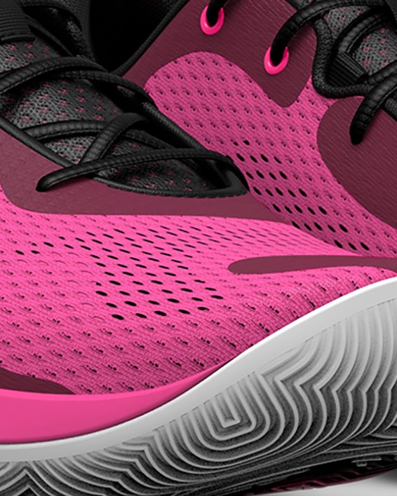 Unisex UA Spawn 4 Basketball Shoes, Pink, pdpMainDesktop image number 3