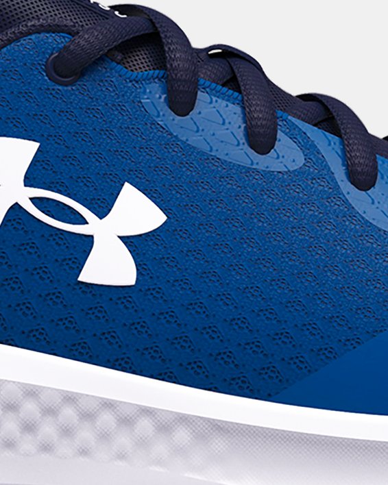 Boys' Grade School UA Charged Pursuit 3 Running Shoes, Blue, pdpMainDesktop image number 0