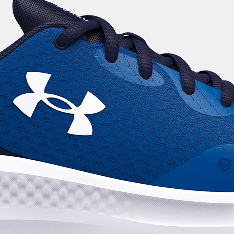 Boys' Grade School Under Armour Charged Pursuit 3 Running Shoes Victory Blue / Midnight Navy / White 38.5