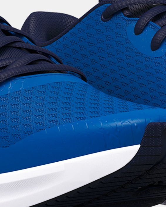Boys' Grade School UA Charged Pursuit 3 Running Shoes, Blue, pdpMainDesktop image number 3