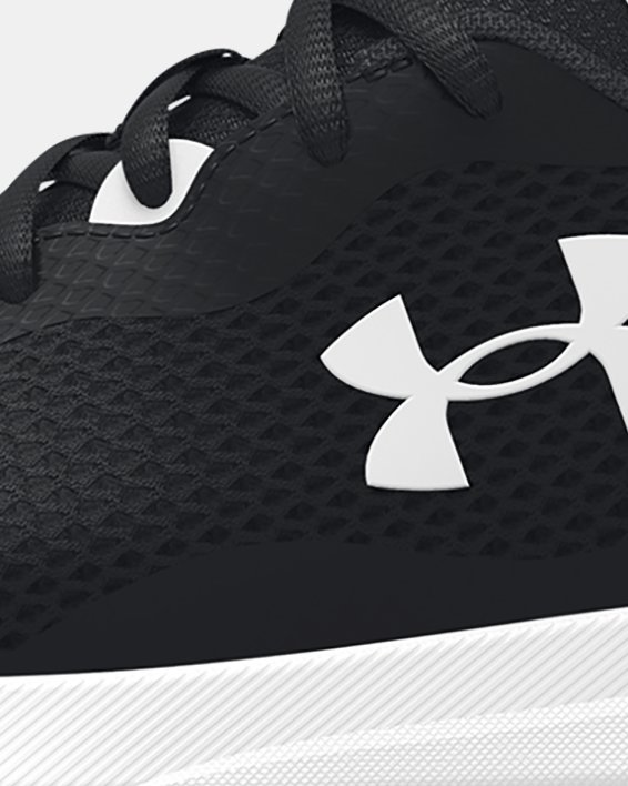 Boys' Grade School UA Surge 3 Running Shoes in Black image number 5