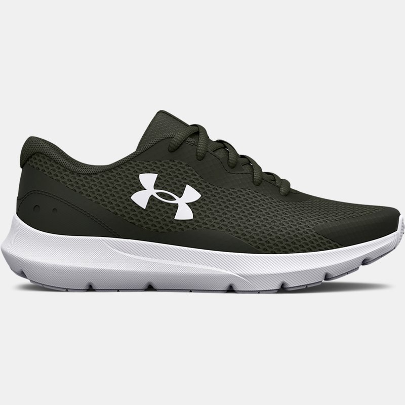 Boys' Grade School Under Armour Surge 3 Running Shoes Baroque Green / White / White 39