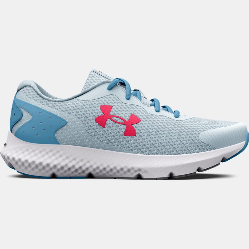Girls' Grade School Under Armour Charged Rogue 3 Running Shoes Halogen Blue / Tonic / Pink Shock 35.5