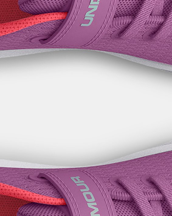 Girls' Pre-School UA Pursuit 3 AC Running Shoes, Purple, pdpMainDesktop image number 2