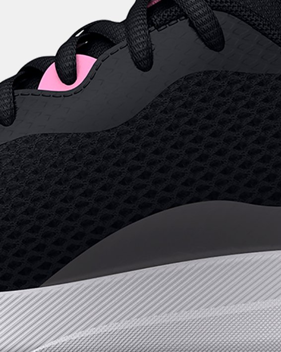 Girls' Grade School UA Surge 3 Running Shoes, Black, pdpMainDesktop image number 1