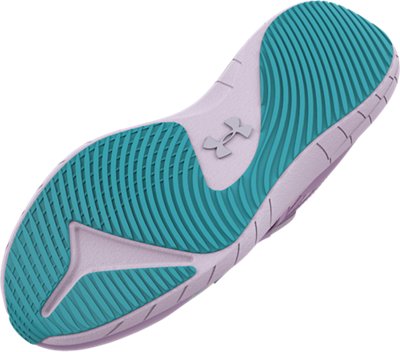 Girls' Grade School UA Infinity 3 Sky Running Shoes image number 4