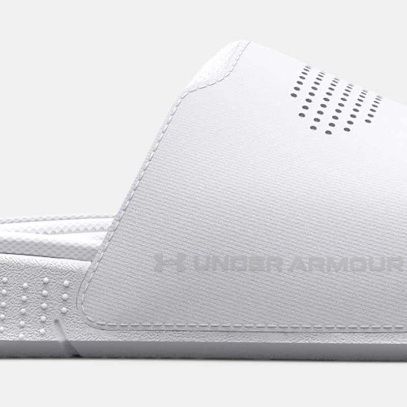 Unisex Under Armour Ansa Elevate Slides White / White / Halo Gray 38.5