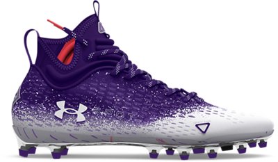 under armour red white and blue football cleats