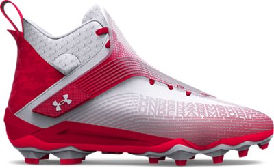 under armour red white and blue football cleats