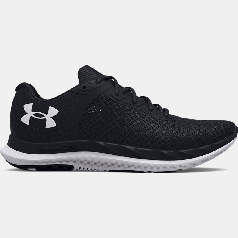Women's Under Armour Charged Breeze Running Shoes Black / Black / White 7