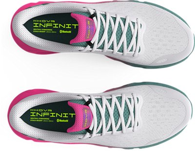Women's UA HOVR&trade; Infinite 3 Daylight Running Shoes, White, pdpMainDesktop image number 2