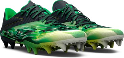Under Armour Men's UA Blur Smoke MC LE Slime Football Cleats