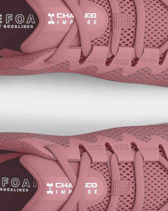 Women's UA Charged Impulse 3 Running Shoes in Pink image number 2