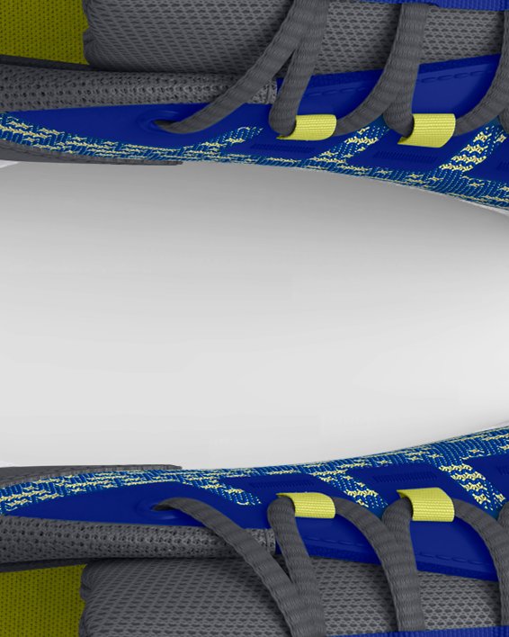 Boys' Grade School UA Scramjet 5 Running Shoes in Blue image number 2