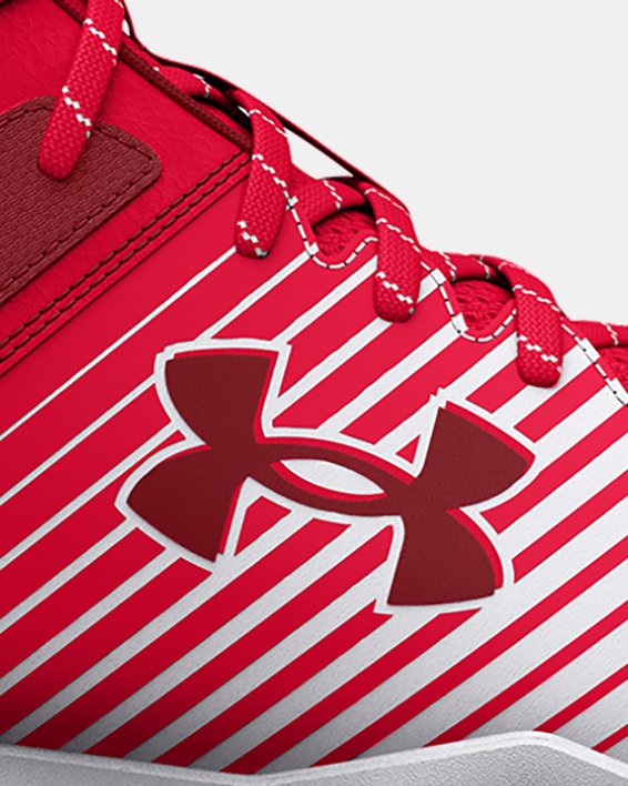 Men's UA Leadoff Mid RM Baseball Cleats in Red image number 0
