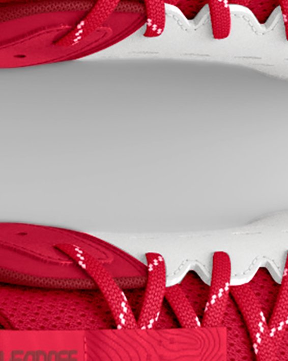 Boys' UA Leadoff Low RM Jr. Baseball Cleats in Red image number 2