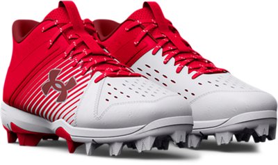 Crampons Under Armour Leadoff Mid RM - Baseball Homme - Noir/Blanc - Taille 9 - Occasion