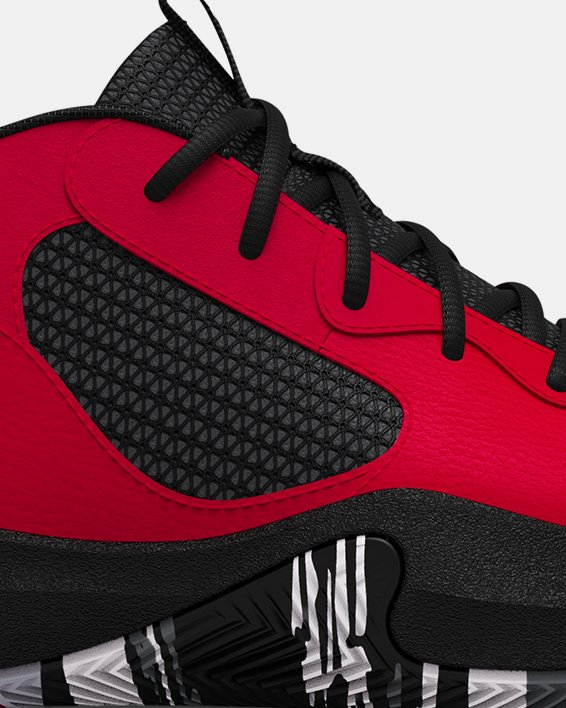Pre-School UA Lockdown 6 Basketball Shoes in Red image number 0