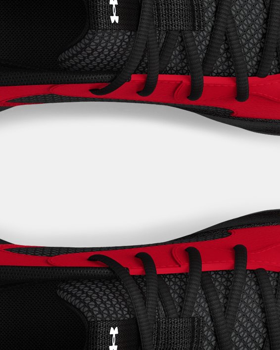 Pre-School UA Lockdown 6 Basketball Shoes in Red image number 2