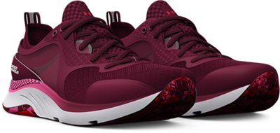 women's maroon under armour shoes