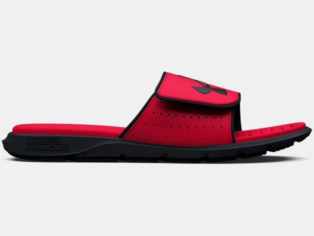 Boys red hot sale nike slides