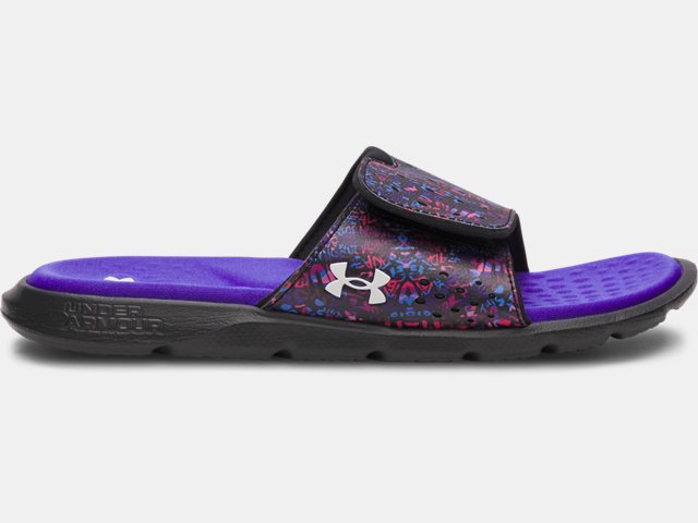 Girls' UA Ignite Pro Graphic Strap Slides