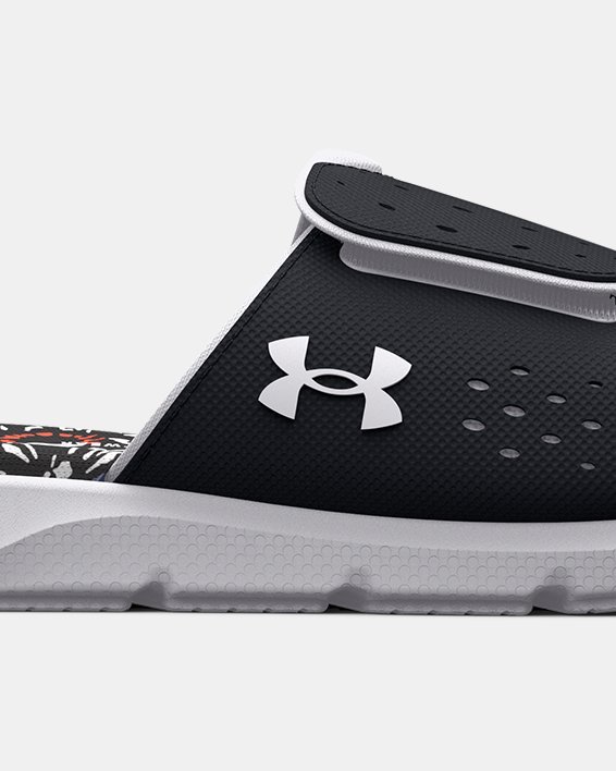 Under Armour Girls' UA Ignite Pro Graphic Footbed Slides. 1