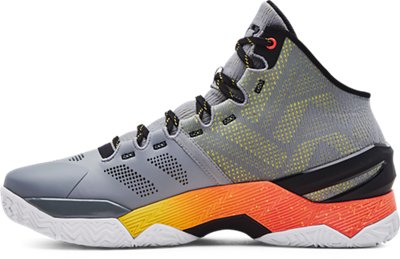 Unisex Curry 2 Retro Basketball Shoes, Gray, pdpMainDesktop image number 1