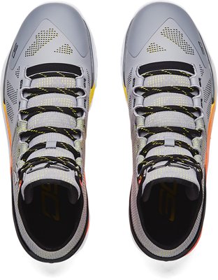 Unisex Curry 2 Retro Basketball Shoes, Gray, pdpMainDesktop image number 2